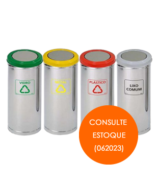 Lixeira Inox Prime Quadrat 9 - 70.229