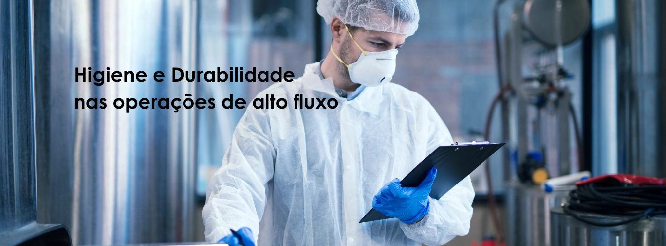 Área produtiva da indústria alimentícia com soluções Draco: higiene, economia e automação.